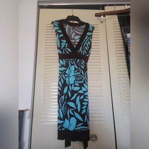 Vintage Y2K Ruby Rox Dress Green And Brown Cap Sleeve Dress Size Large